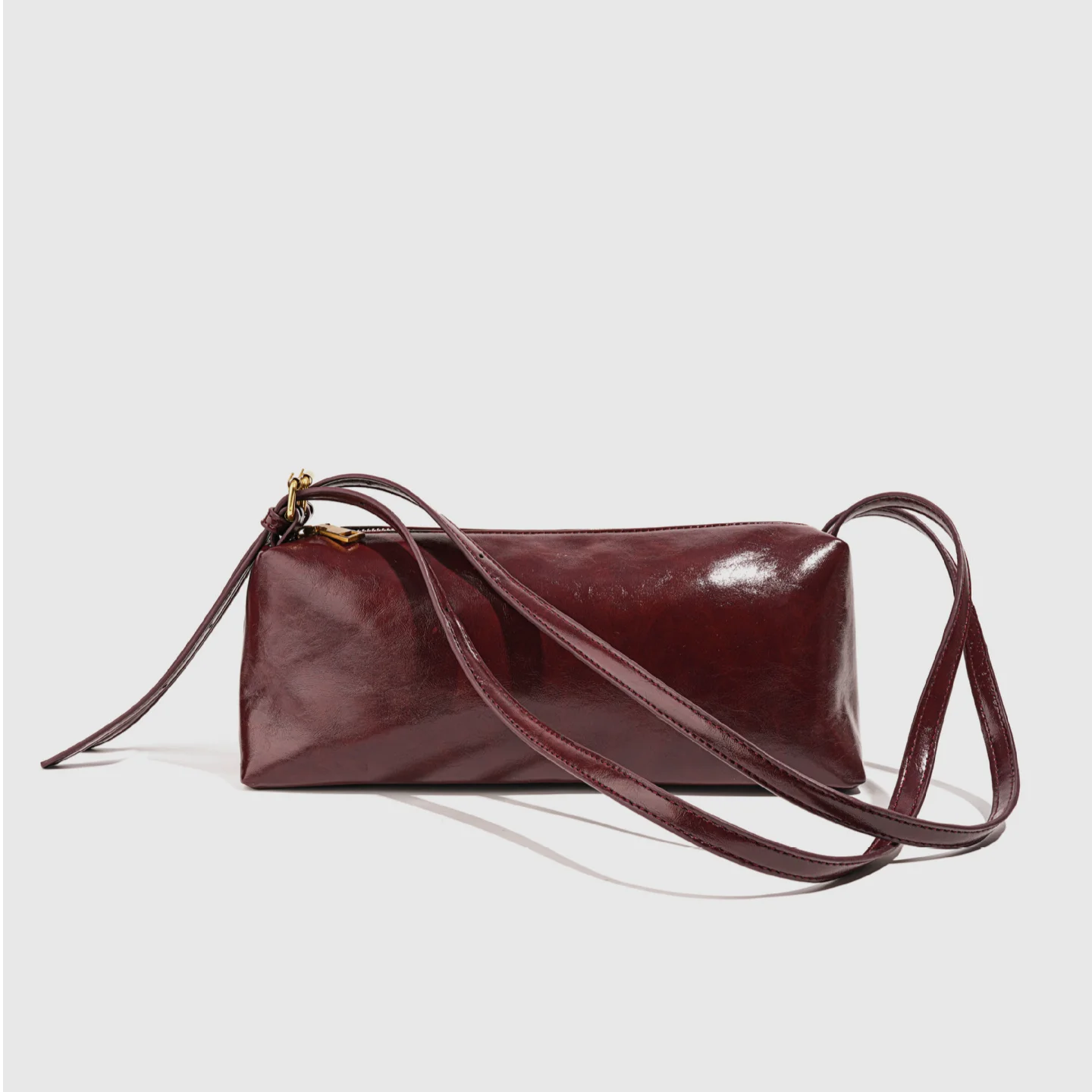 

New Vintage Double-strap Design Underarm Bag Large-capacity Square Bag For Commuting Vintage Leather Women's Shoulder Bag