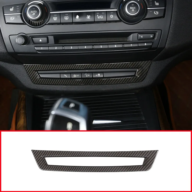 

For BMW X5 E70 2008-2013 Car Accessories ABS Driving Aid Control Frame Trim Carbon Fiber 1 Pcs