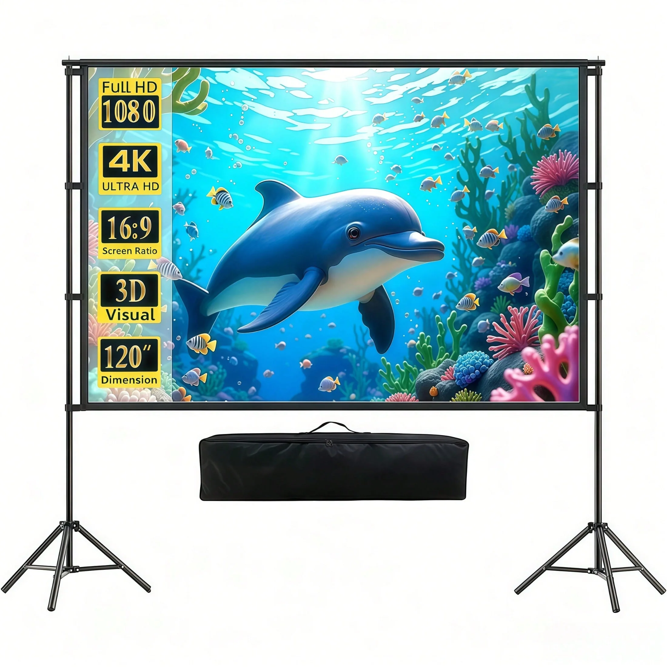 شاشة عرض XBJ مقاس 100 بوصة بدق - مراجعة Projector Screen 100 Inch وسعره