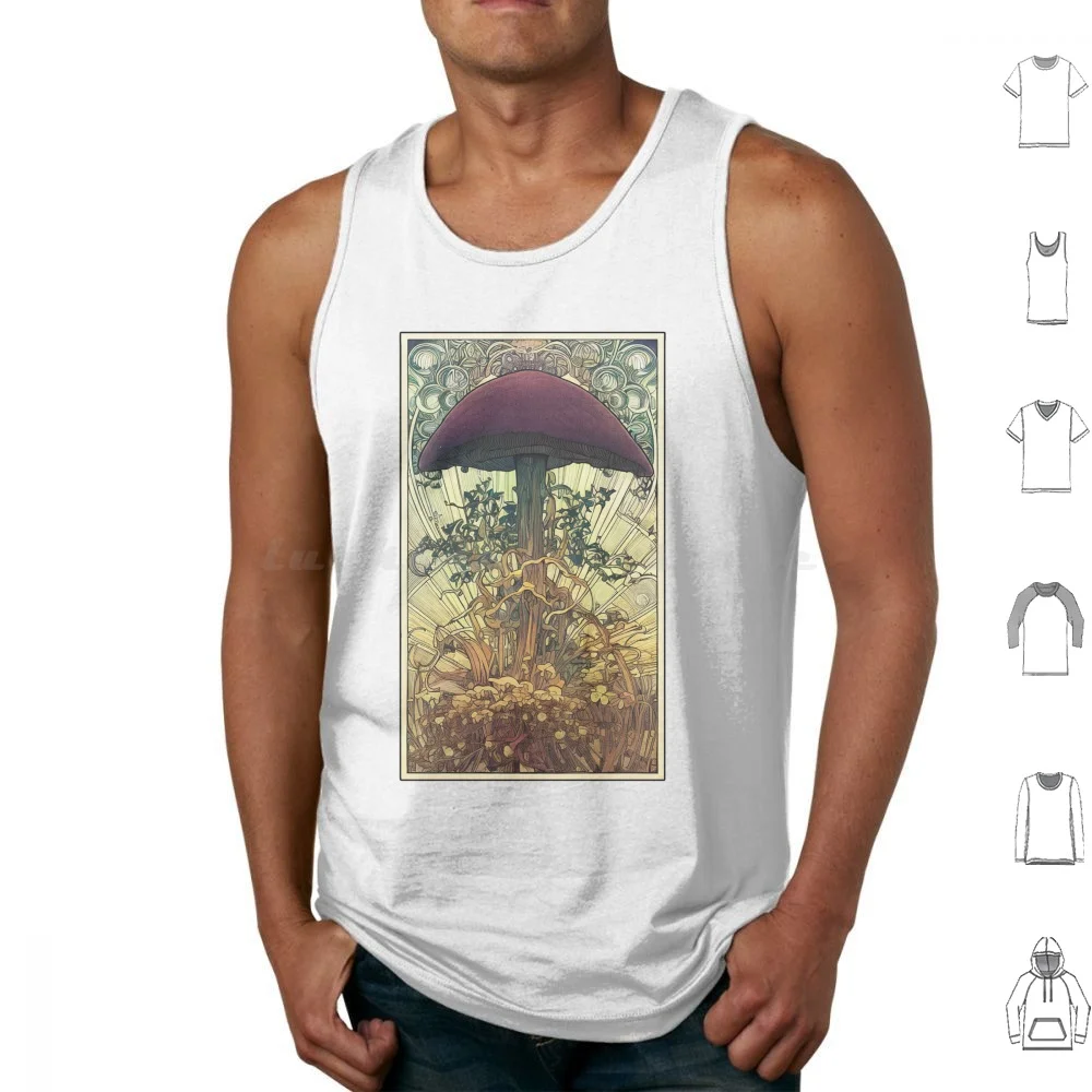 Magic Mushroom Mycelium Explosion. Mind Expansion! Tank Tops Vest Sleeveless Magic Mushroom Mushroom Psychedelia Mycology