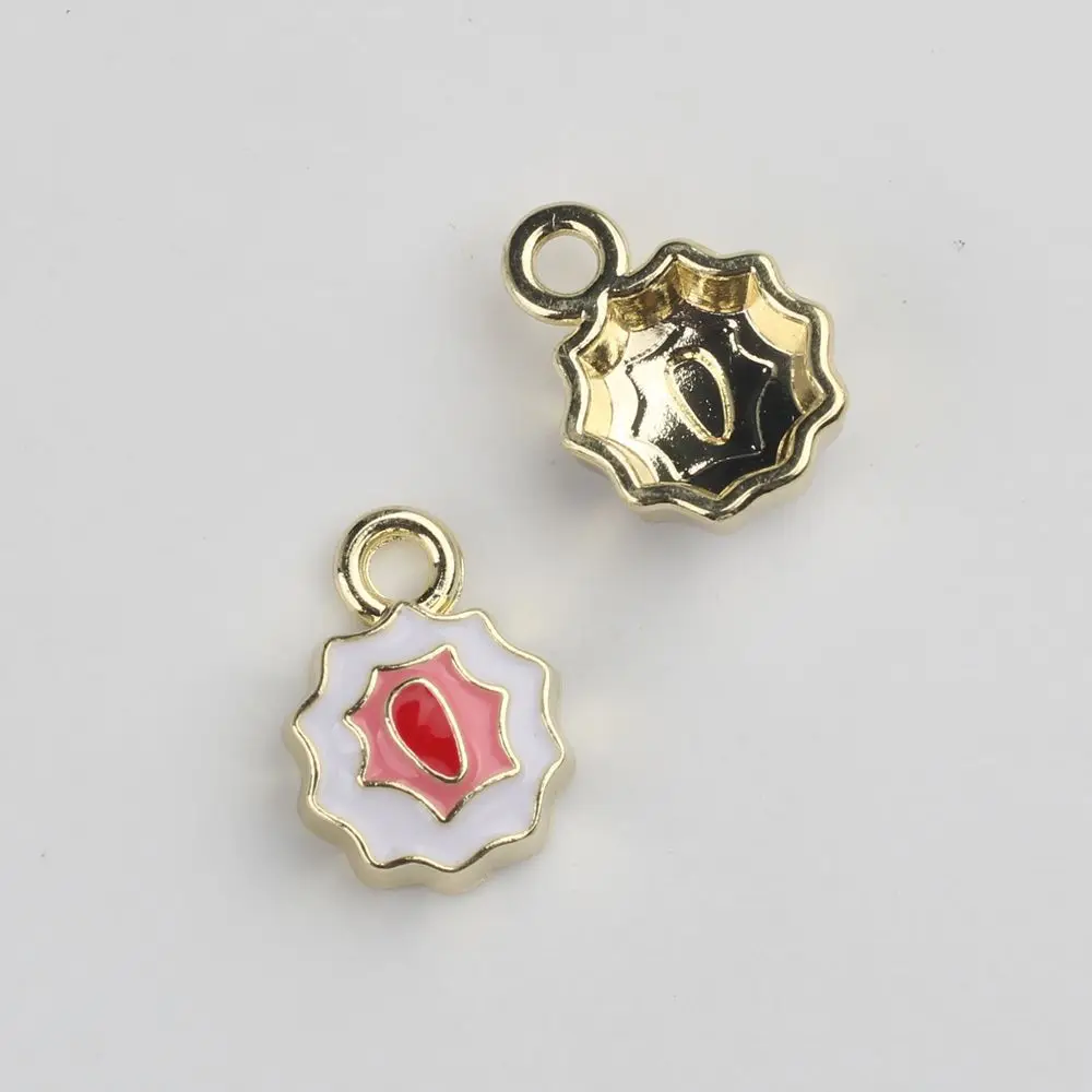 10Pcs/lot Simple Alloy Painted Sun Pendant DIY Jewelry Making Supplies for Necklace Bracelet Earrings