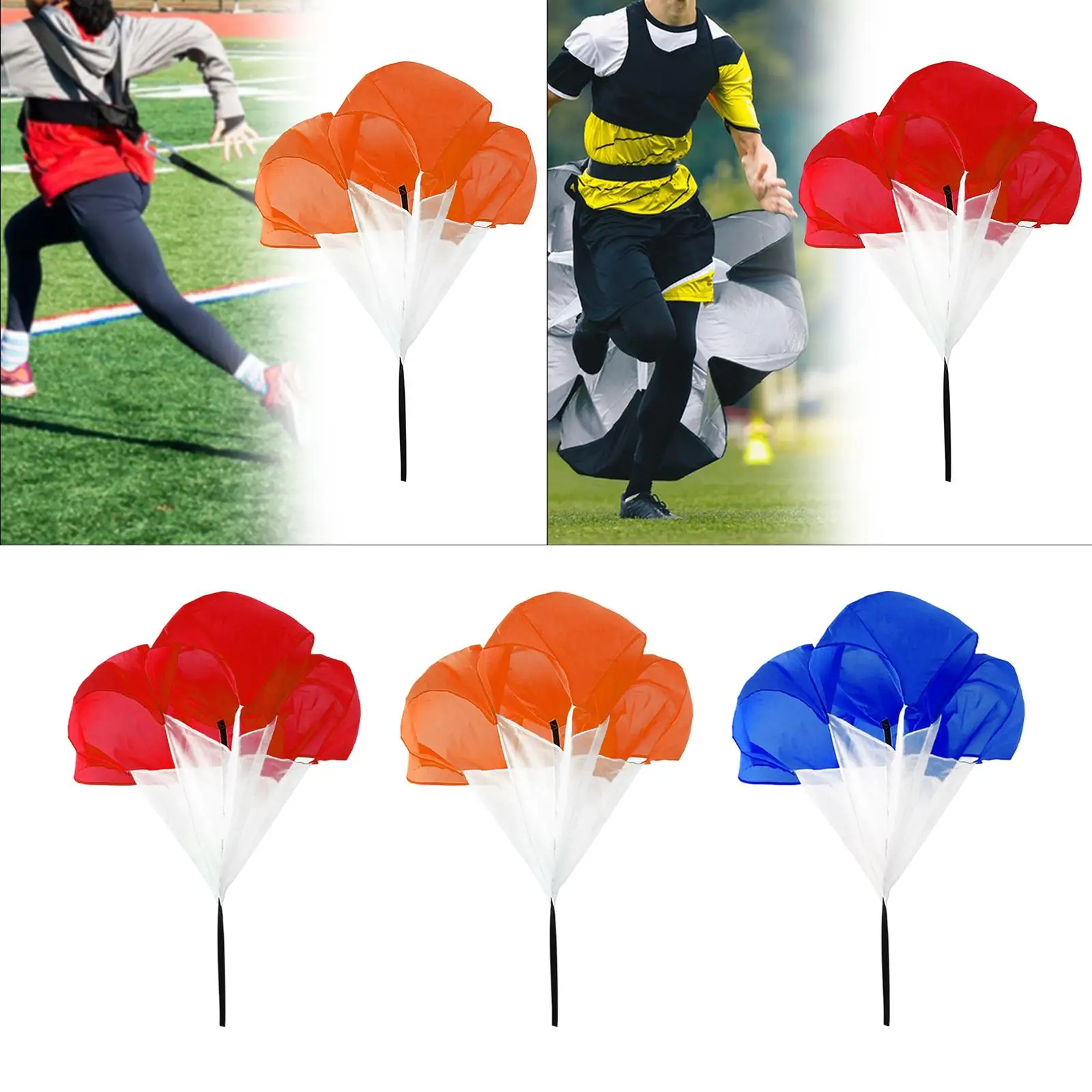 Speed Drills Resistance Parachute W/ Adjustable Belt Multifunction Wearproof Training Aids for Agility Stamina Physical Training