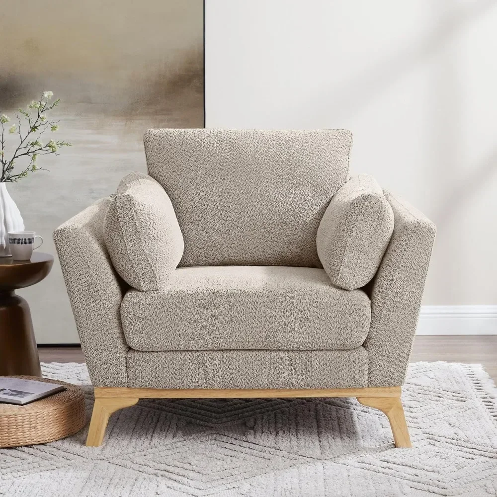 Living Room Chair, Thick Cushion Bedroom Reading Chairs, Comfortable Living Room Single Sofa, Accent Chair image 3