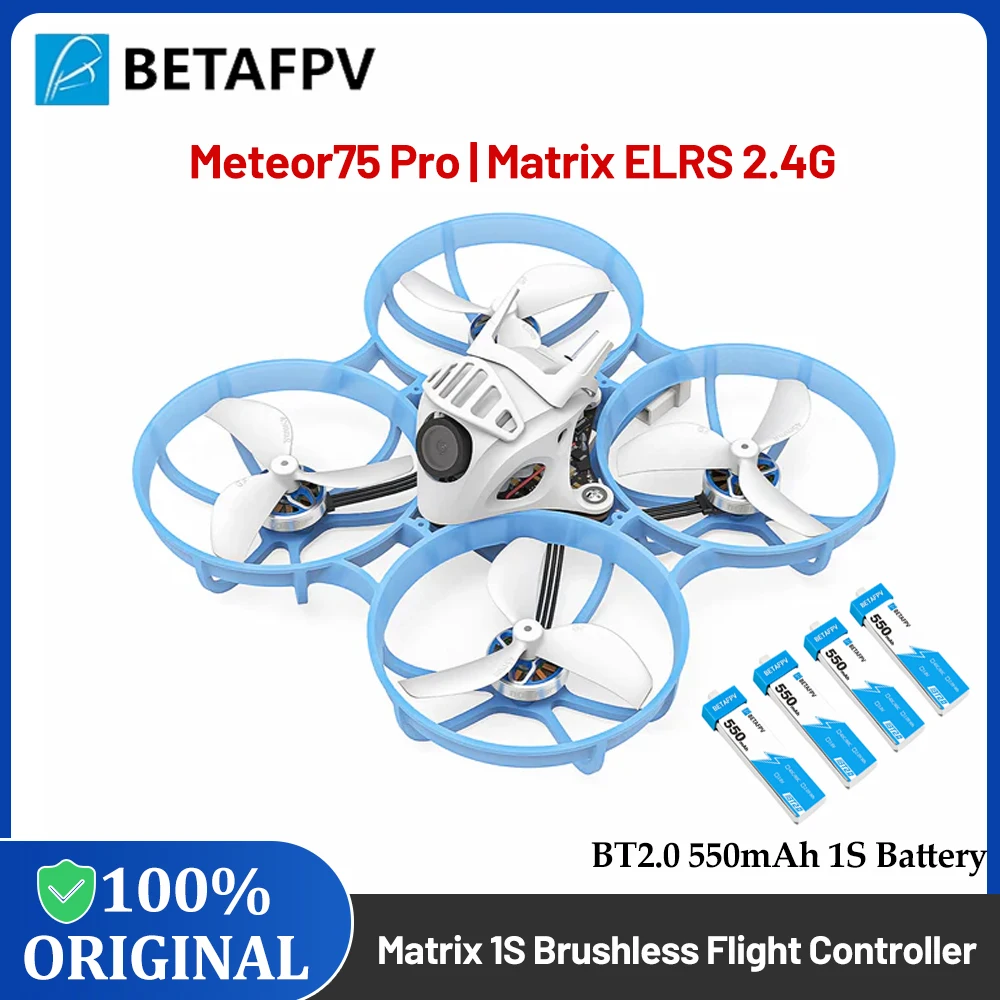 

Бесщеточный квадрокоптер BetaFPV Meteor75 Pro Whoop 1102, 22000 кВ, моторная матрица, 1S, бесщеточный контроллер полета, версия ELRS2.4G/TBS