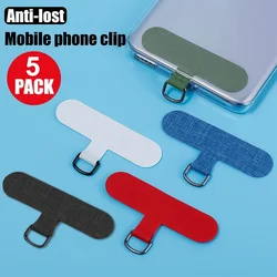 Patch Clip Phone Lanyard Strap Patch Gasket for Mobile Phone Sling Tether Cloth Card Replacement Metal Ring Clip Hang Cord Tabs