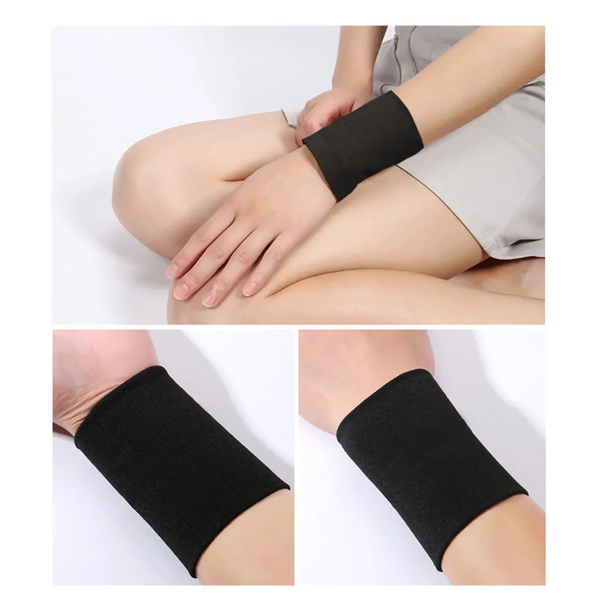

2Pcs Adjustable Wrist Bracer Set Comfort Fit for Hand Fatigue Relief Improved Oxygen Flow Wrist Band for Sports and Work