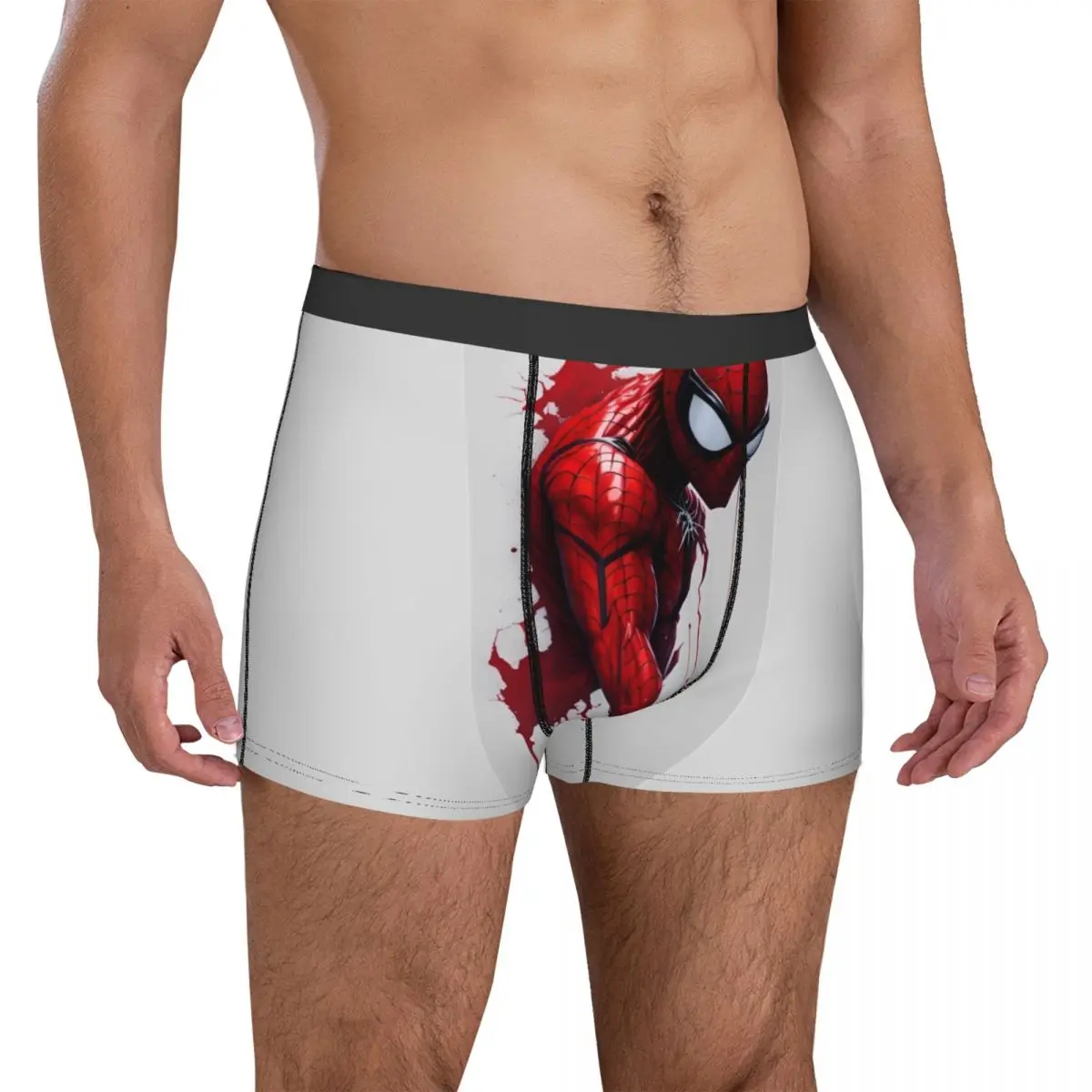 Marvel Spiderman Underwear Soft Trend Panties Design Shorts Briefs For Man 3D Pouch Large Size Trunk