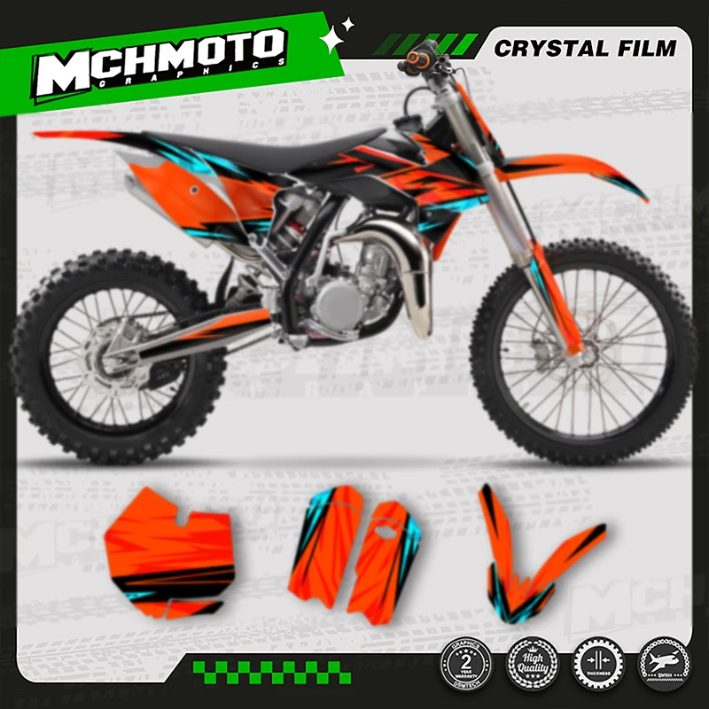 

MCHMFG полный мотоциклетный графический фон, наклейки, наборы наклеек для KTM SX85 2013 2014 2015 2016 2017, номер имени на заказ