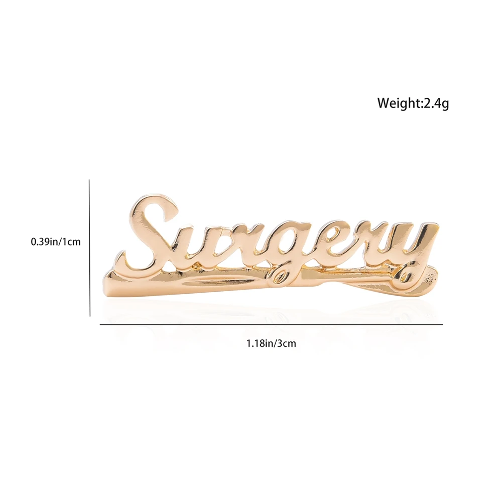 Hanreshe Medical Surgeon Letter Word Brooch Pins Creative Lapel Backpack Medicine Badge Gift Jewelry for Doctor Nurse