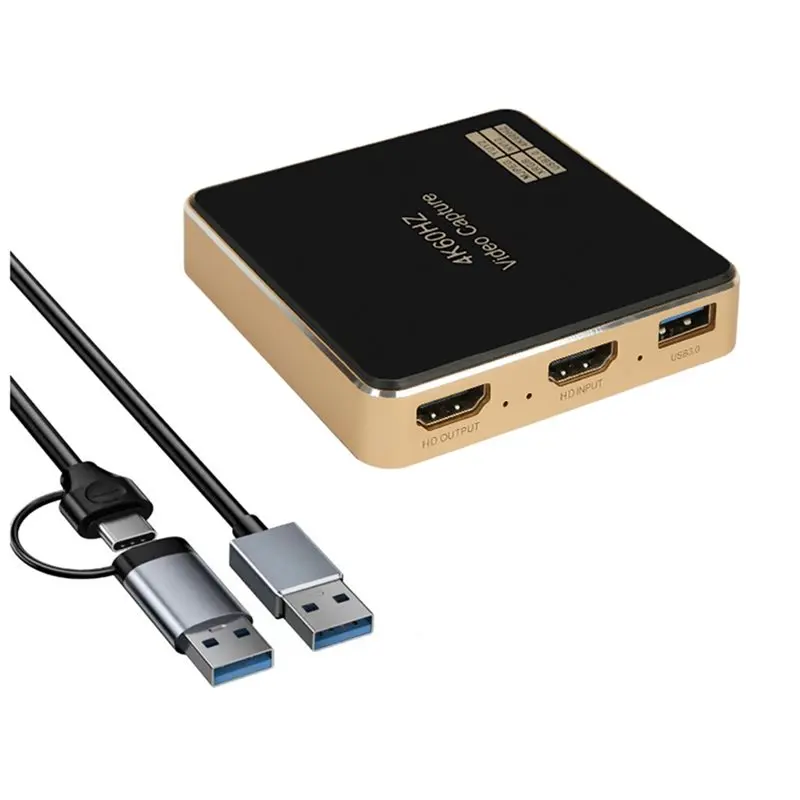 HD Video Capture Card USB3.0 4K60HZ Resolution No Delay Recording With Loop Output Live Streaming HDTV Device Multi-Purpose