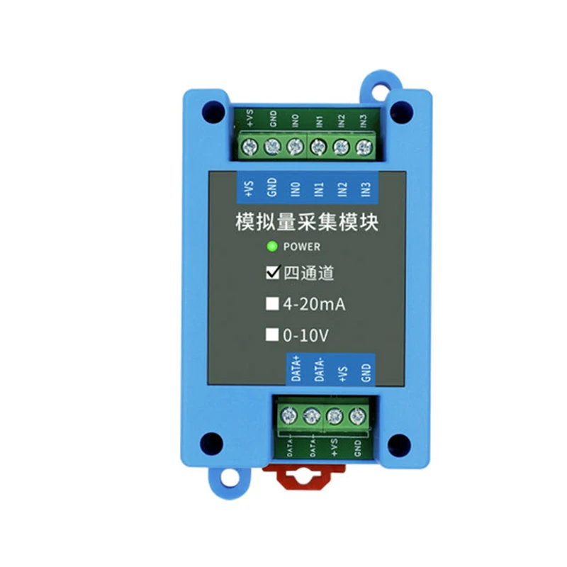 

4-Channel 0-10V 4-20mAto RS485 Converter Current Voltage Signal to MODBUS AD Converter Module