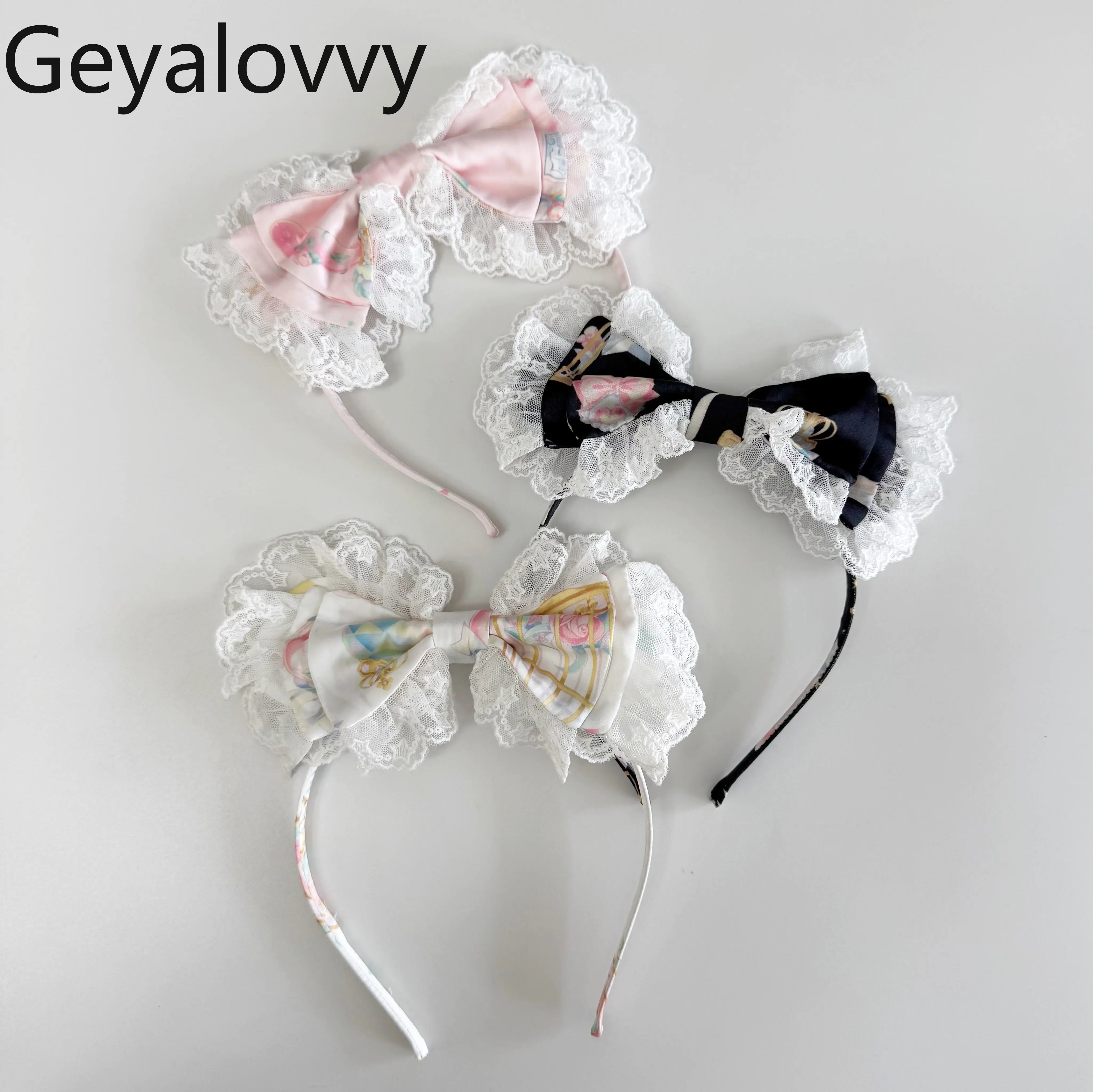 

OP повязка на голову, женский аксессуар для волос, милый и милый новый головной убор в стиле Лолиты, оригинальный дизайн, аксессуары для косплея для девочек