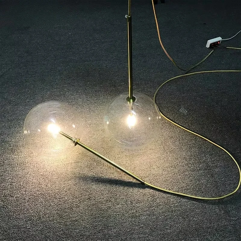 Medieval Bauhaus Luxury Glass Stone Balls LED Pendant Lights Creative Fixture Lamps for Restaurant Home Decoration Chandeliers