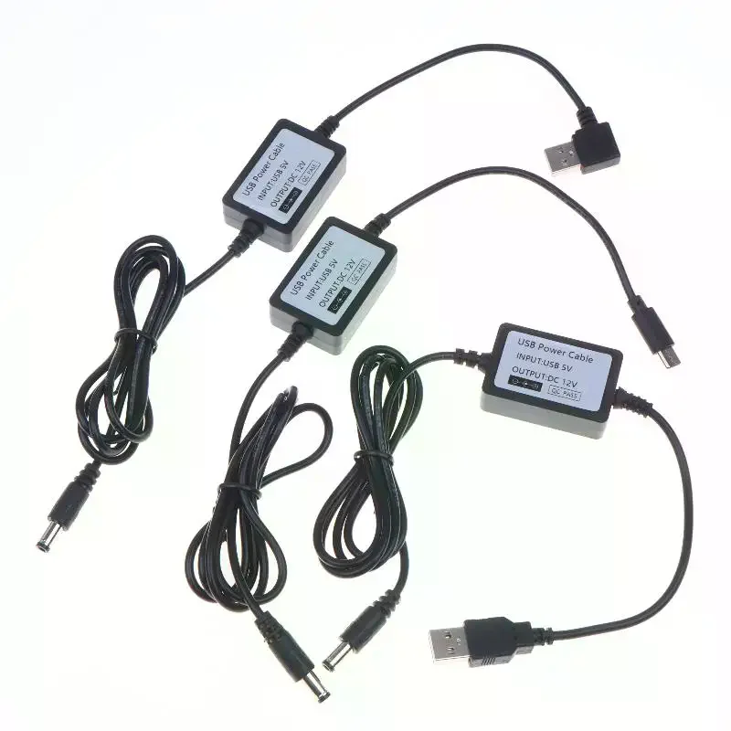DC-DC 5V To 9V 12V 1A Step Up USB Boost Cable Power Converter Adapter 5.5x2.1mm For Power Connector