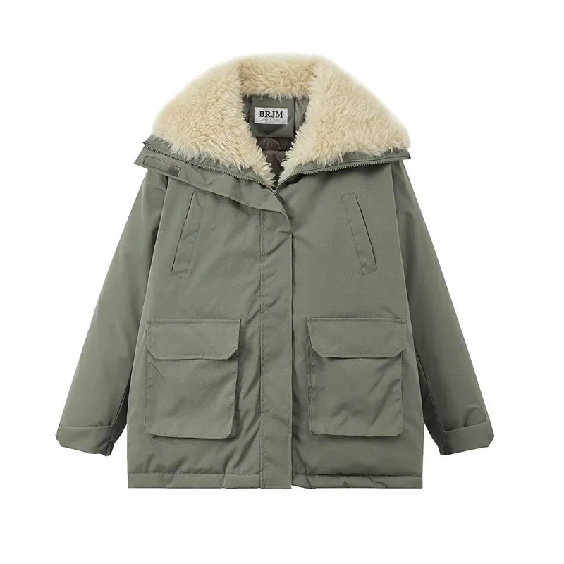 2025年新作 レディースコート ストリートウェア ルーズ カジュアル レトロ風 バイク用 コットンジャケット 厚手 暖かい 女性用オーバーコート 秋冬