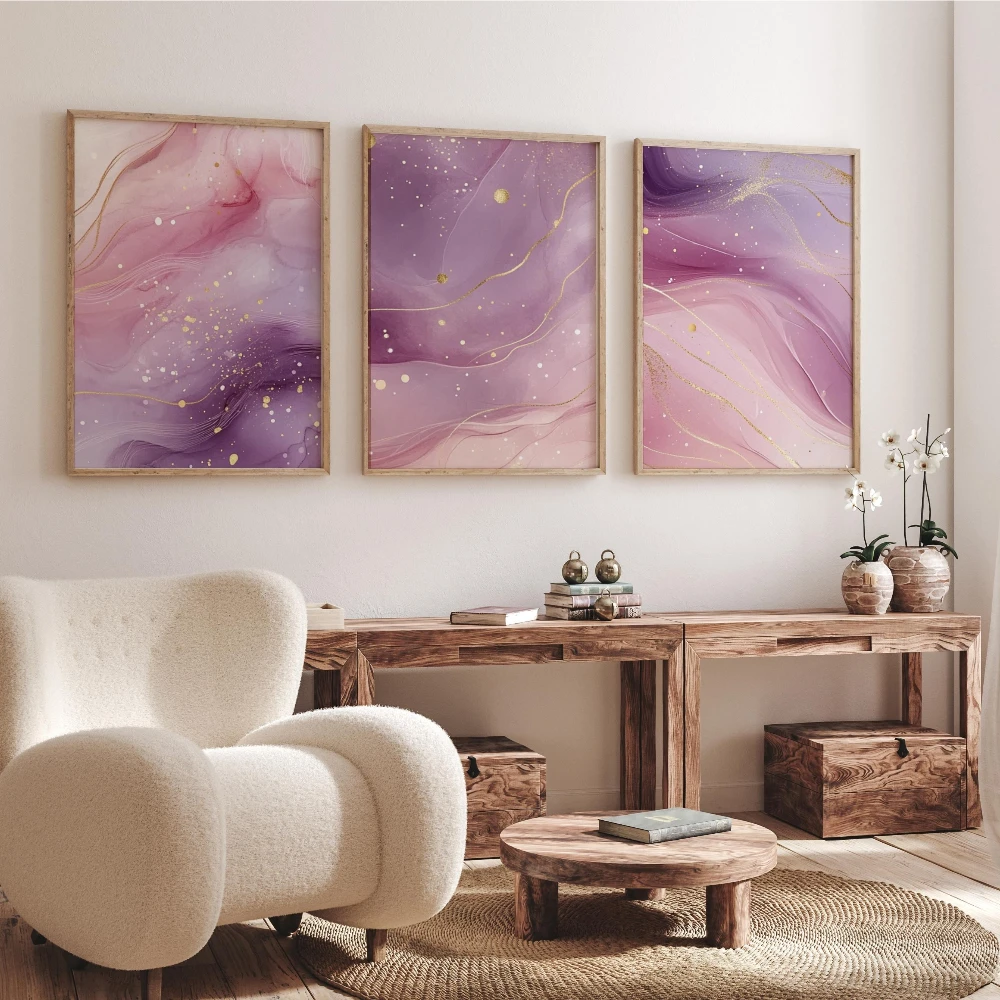 Pink Marble Wall Ar…