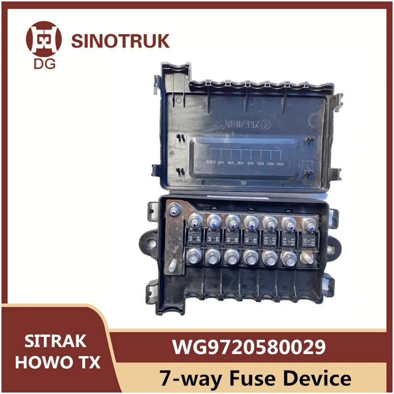 WG9720580029 7-way Fuse Device Assembly For SIONTRUK SITRAK HOWO TX Truck Parts Chassis Circuit Junction Box