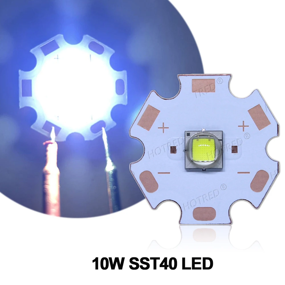 Oryginalna dioda LED 10W sst40 SST-40 Cold White 3V 3.6V 1100lm Chip Replace XMLL2 T6 Bead COB Emitter Diode Lamp for DIY flashlight
