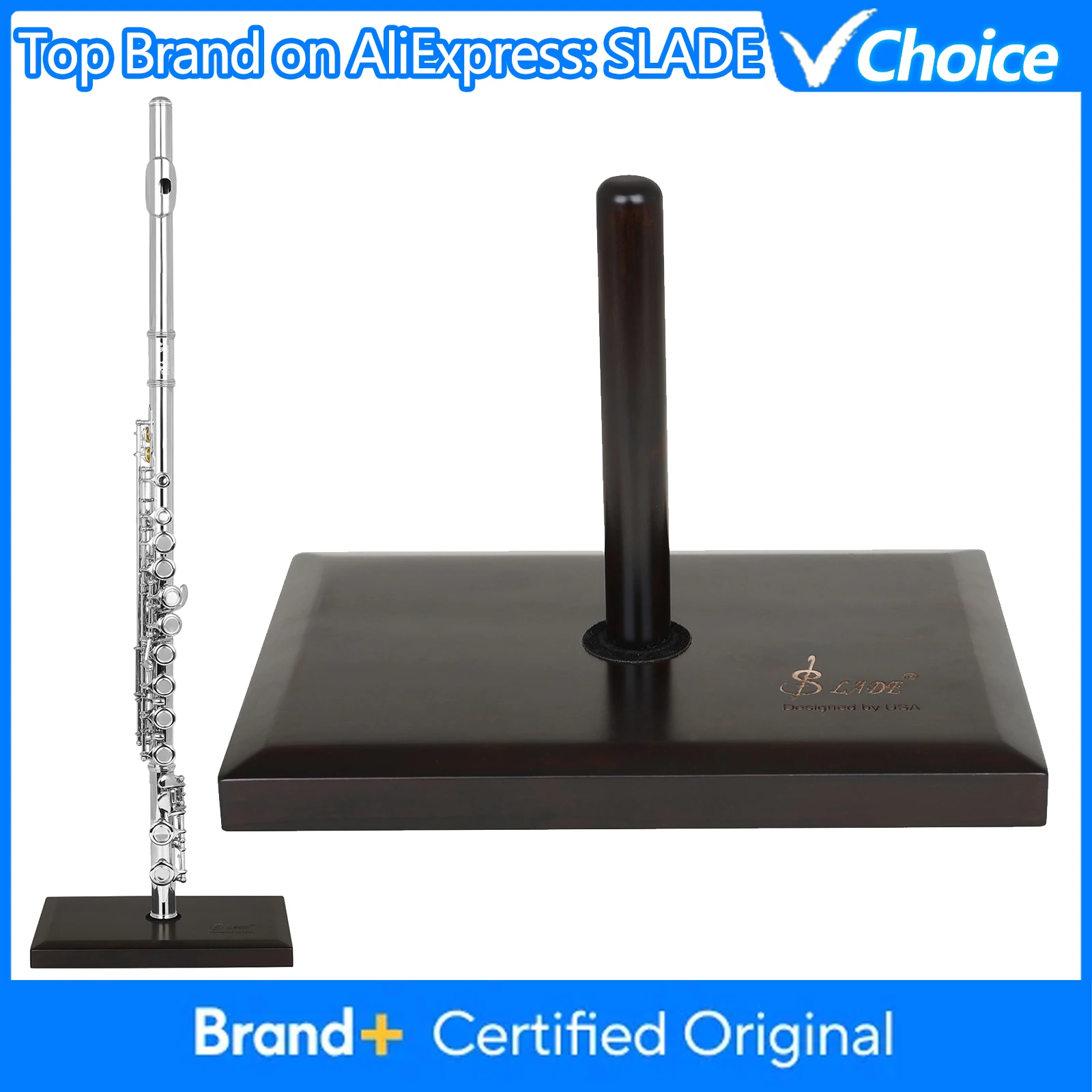 

SLADE Flute Stand Portable Stable Flute Display Stand Nonslip Base Suitable for Secure Placement During Practice and Shows