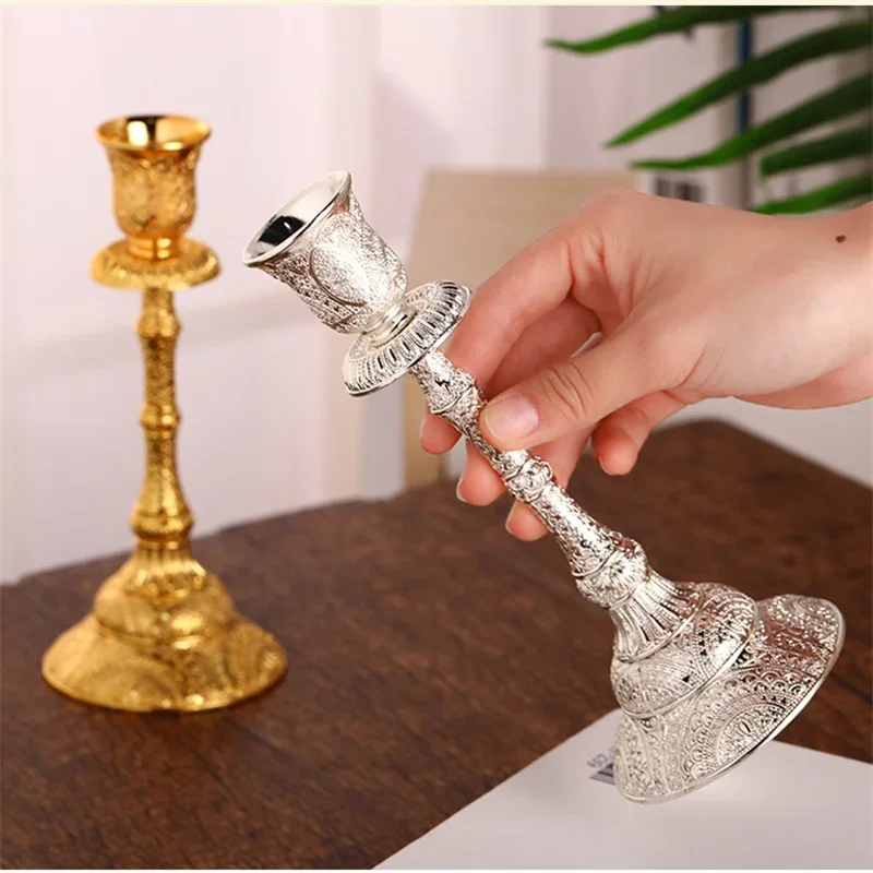 5 Arm European Candelabra Wedding Candle Holder Exquisite Home Candlestick Stand Dinning Table Centerpiece for Birthday/Party