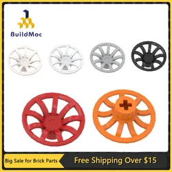 10Pcs MOC Parts 62701 Wheel Cover 9 Spoke Compatible Bricks DIY Assmble Building Blocks Particle Kid Puzzle Brain Toy Gift