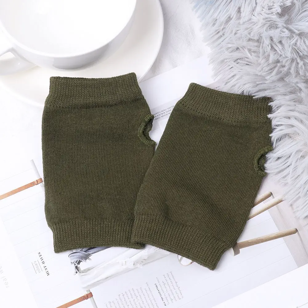 Women Girl Winter Autumn Warm Wool Half Mitten Wrist Gloves Knitted Wool Glove Exposed Finger