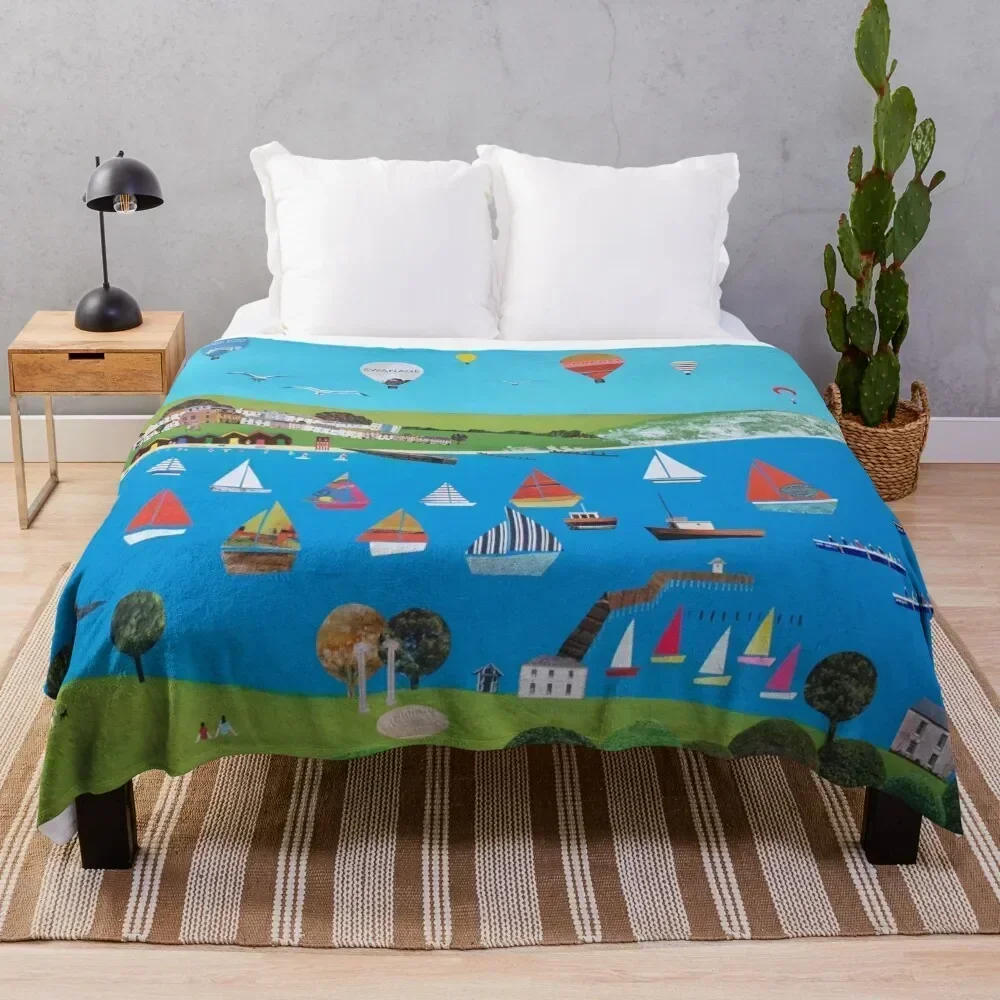 

Swanage, Dorset Throw Blanket Sofa Throw Softest Furry Blankets