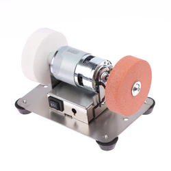 100W Double Grinder Machine Artifact Table Grinder Motor Micro Coarse And Fine Polishing Electric Grinding Wheel Grindig Stone