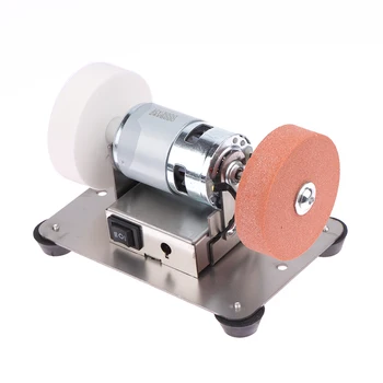 100W double grinder machine artifact table grinder Motor micro coarse and fine polishing electric grinding wheel grindstone stone