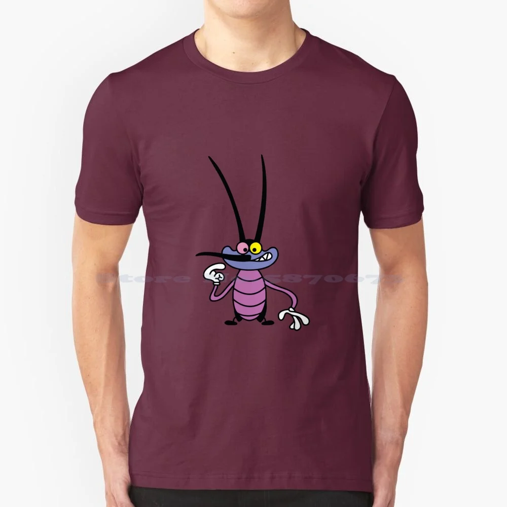 Xilam T Shirt 100% Cotton Tee Oggy And The Cockroaches Kids Game Jack Animation Film Movie Cartoons Funny Memes Cheeky Cat Blue