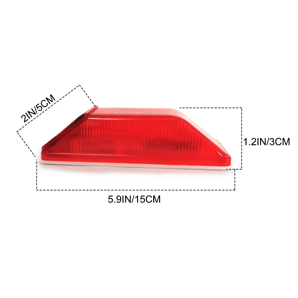 Red Car Solar Strobe Warning LED Lamp Chip Control Bridge Rechargeable Night Driving Traffic Safety Caution Light Accessories