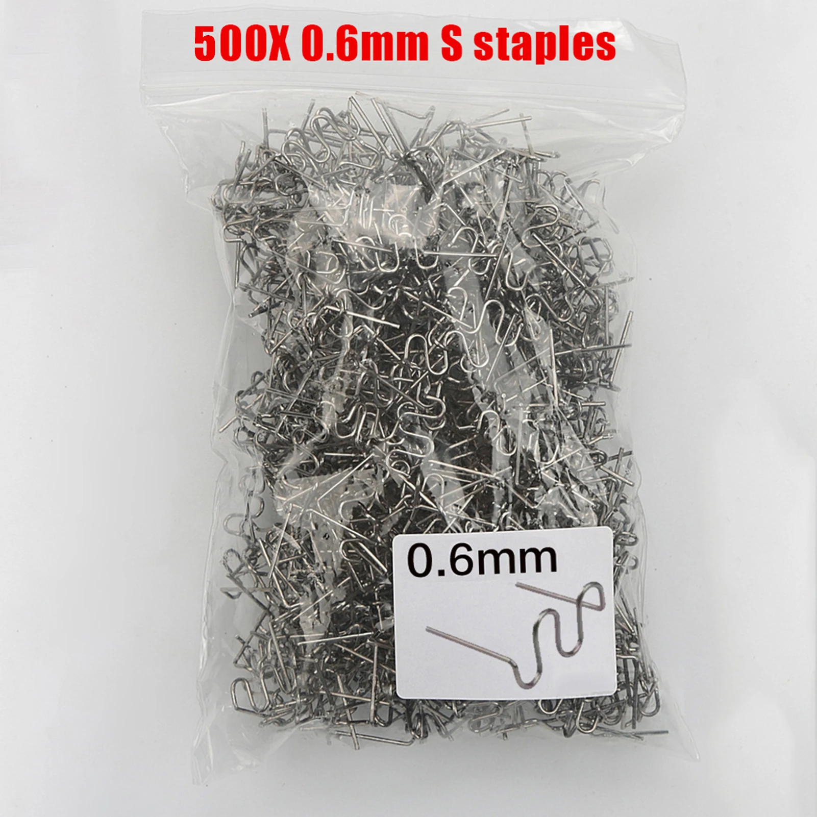 500PCS Hot Stapler Staples For Plastic Welder Plastic Repair Standard Pre Cut Wave Staples Welding Bumper Car Bumper Repair