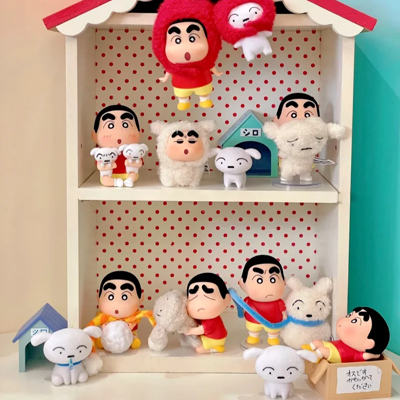

Genuine Crayon Shin Chan The Life Of Shiro Nohara Series Blind Box Trendy Collectible Figurines Mysterious Box Kawaii Ornament