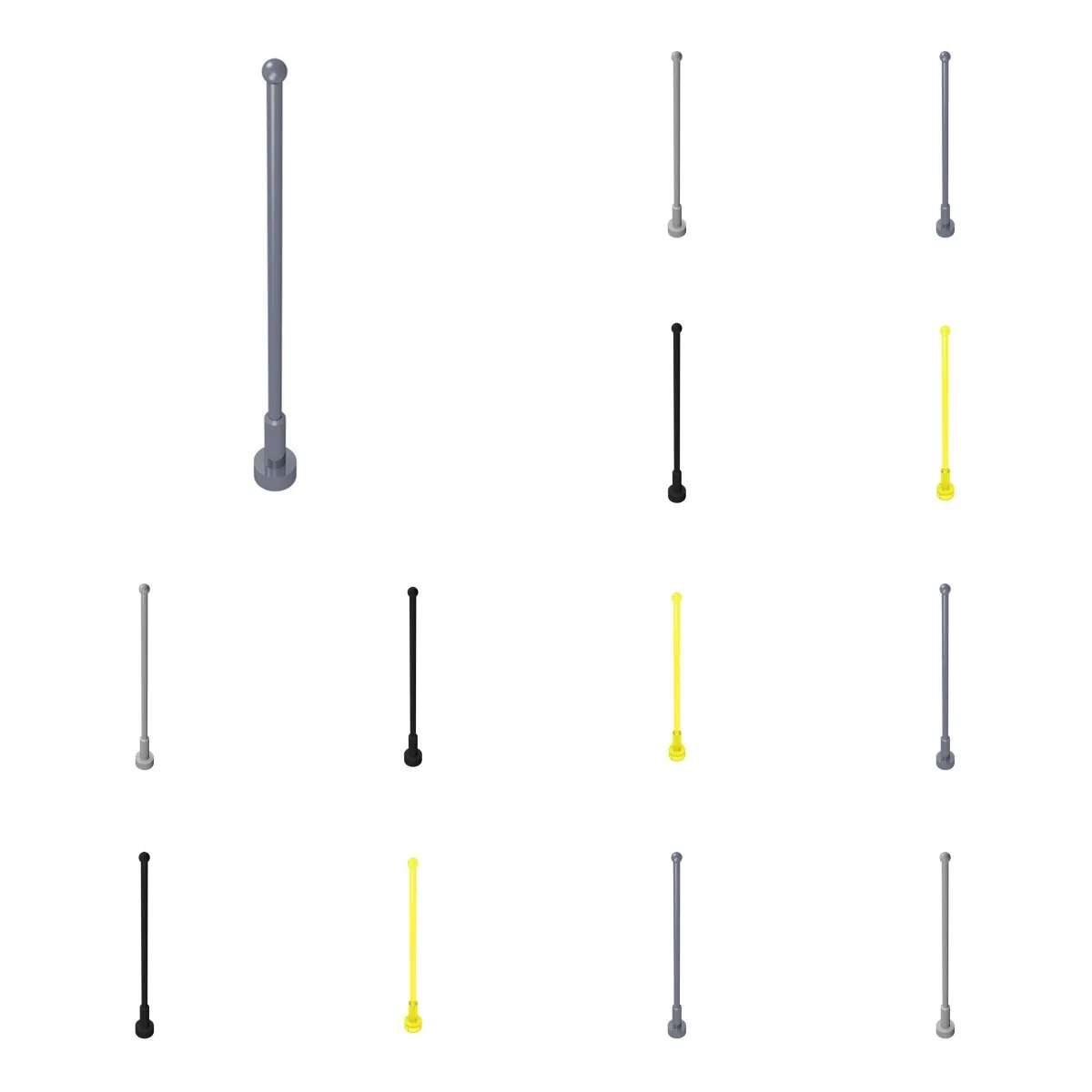 

50pcs 2569 25699 47094 Antenna Whip 8H Bricks Collections Bulk Modular GBC Toys For Technical MOC DIY Gifts Sale Buildings Block