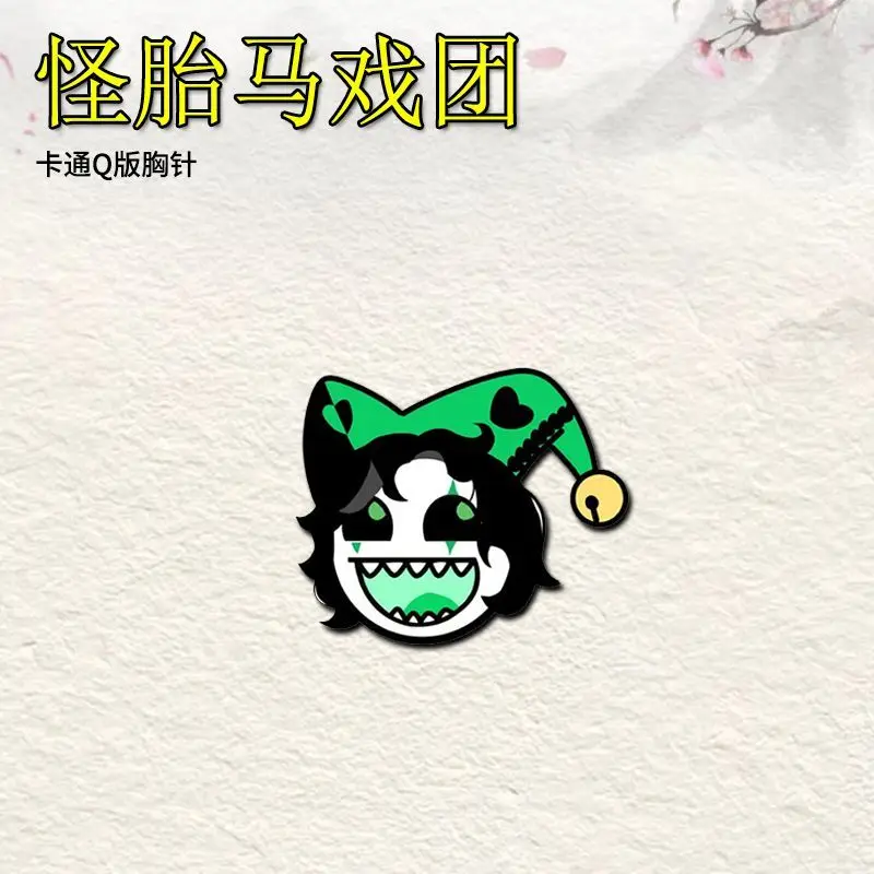 Anime  The Freak Circus Pierrot Cosplay Badge Cartoon Pins DIY Decoration Backpack Clothes Accessories