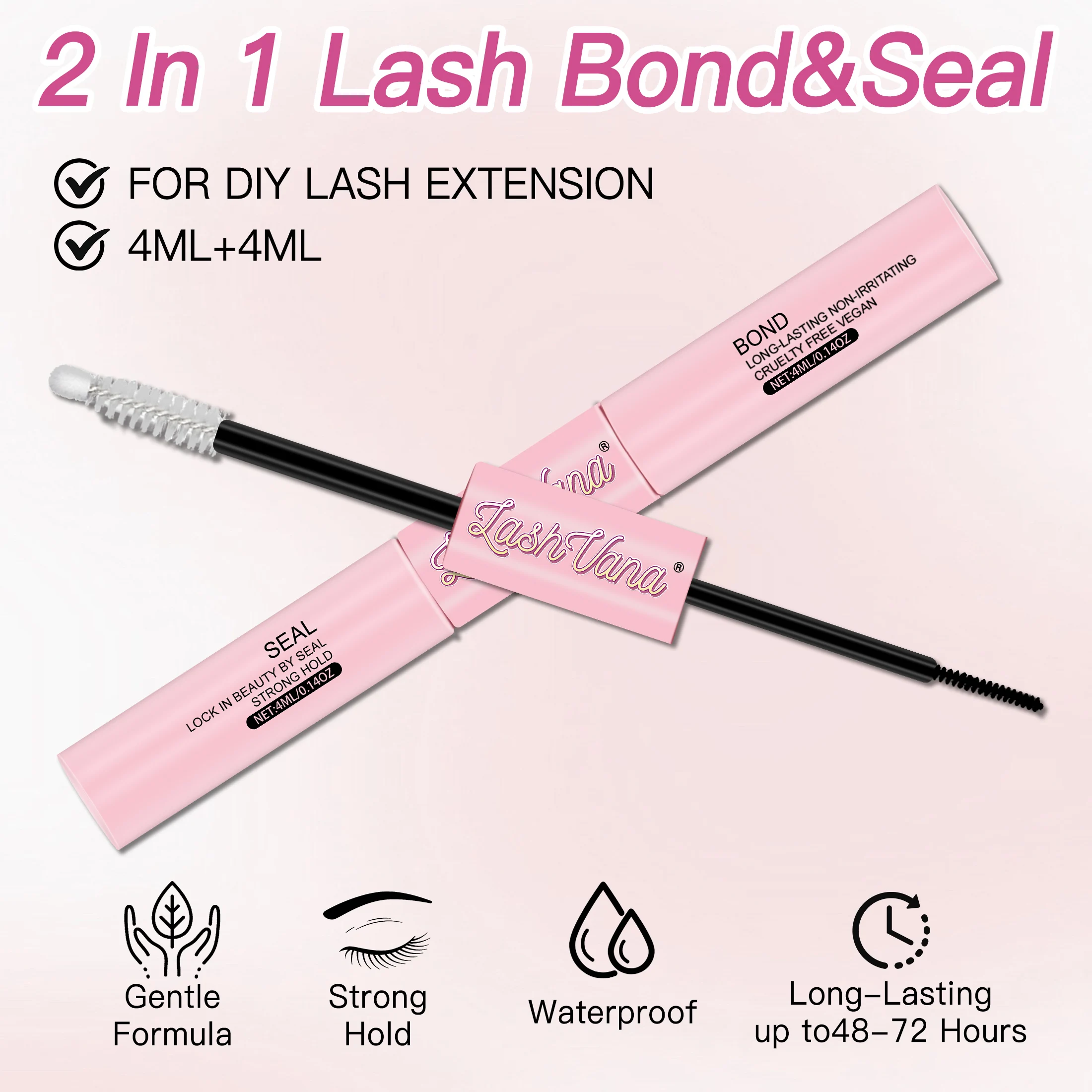 Cluster per ciglia Kit per estensioni delle ciglia Set per trucco fai-da-te Applicatore per rimozione colla per ciglia e sigillo