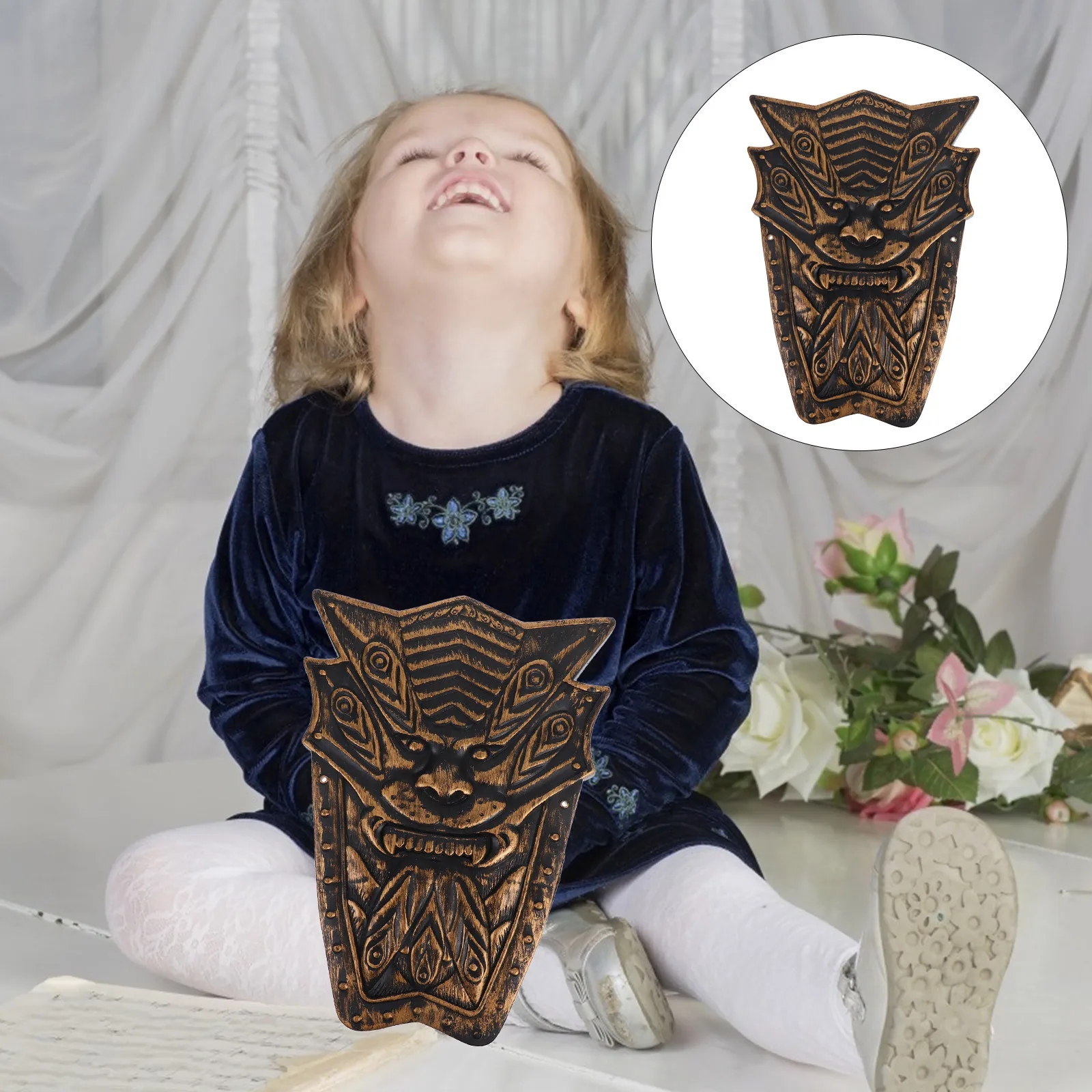 

Kids Medieval Knight Shield 1 Piece Sturdy Lightweight Plastic Role Play Accessory Perfect for Cosplay Halloween Parties and