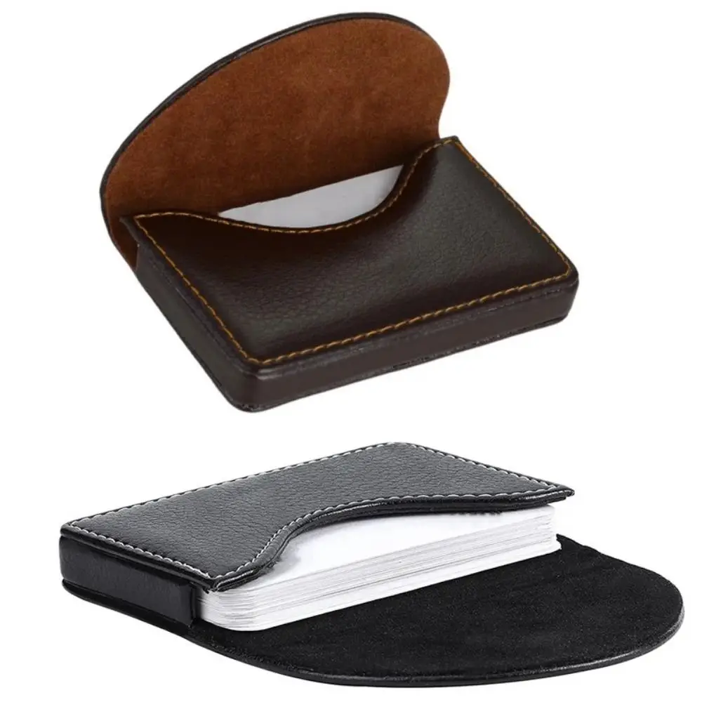 New PU Leather Business Card Holder Large Capacity Men Credit Card Case Card Holders Professional RFID Wallet