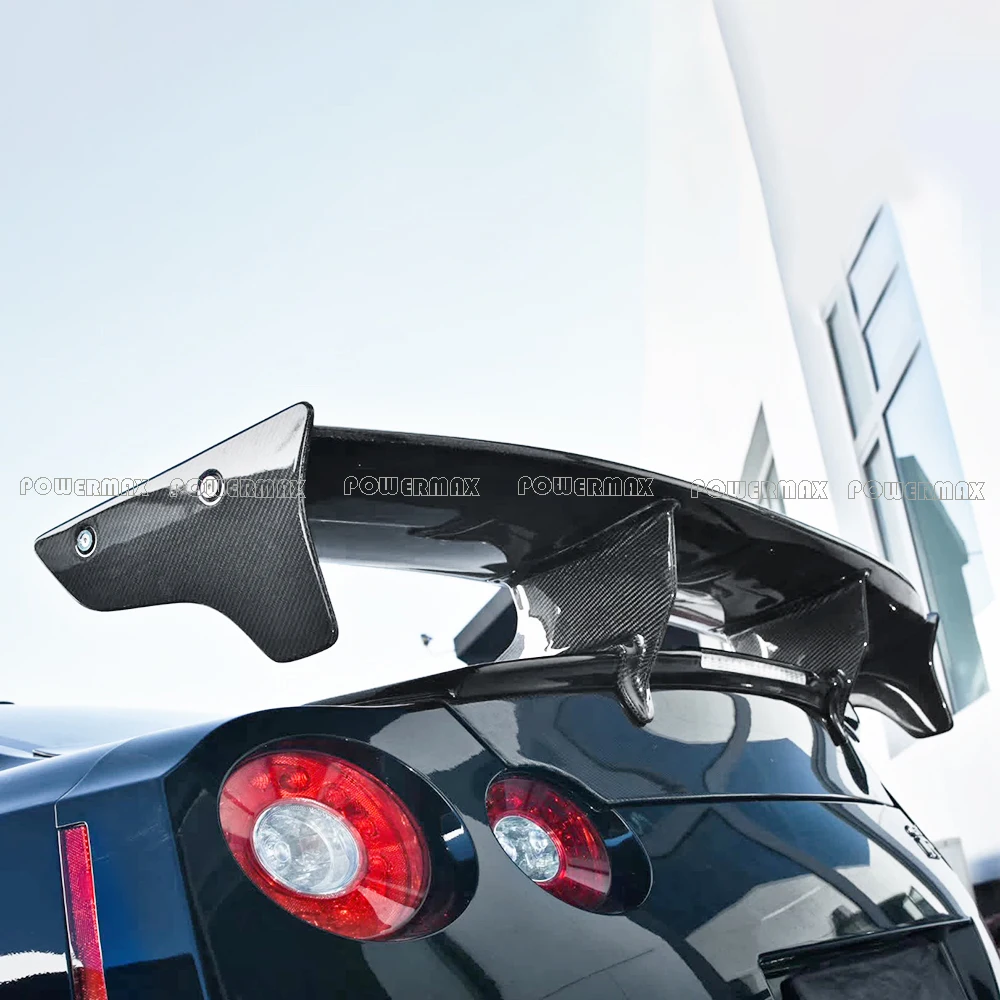 Carbon Fiber TS Style Double Deck Rear Wing Upgrade for GTR R35 Rear Spoiler Wing