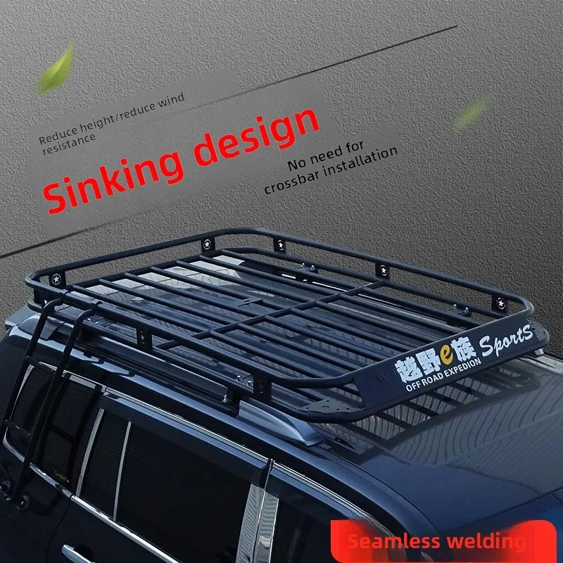 NEW Off-road Roof Rack Bar-free Installation SUV Roof Frame Roof Rack Luggage Frame Load Travel Rack Universal1.4*1.2m