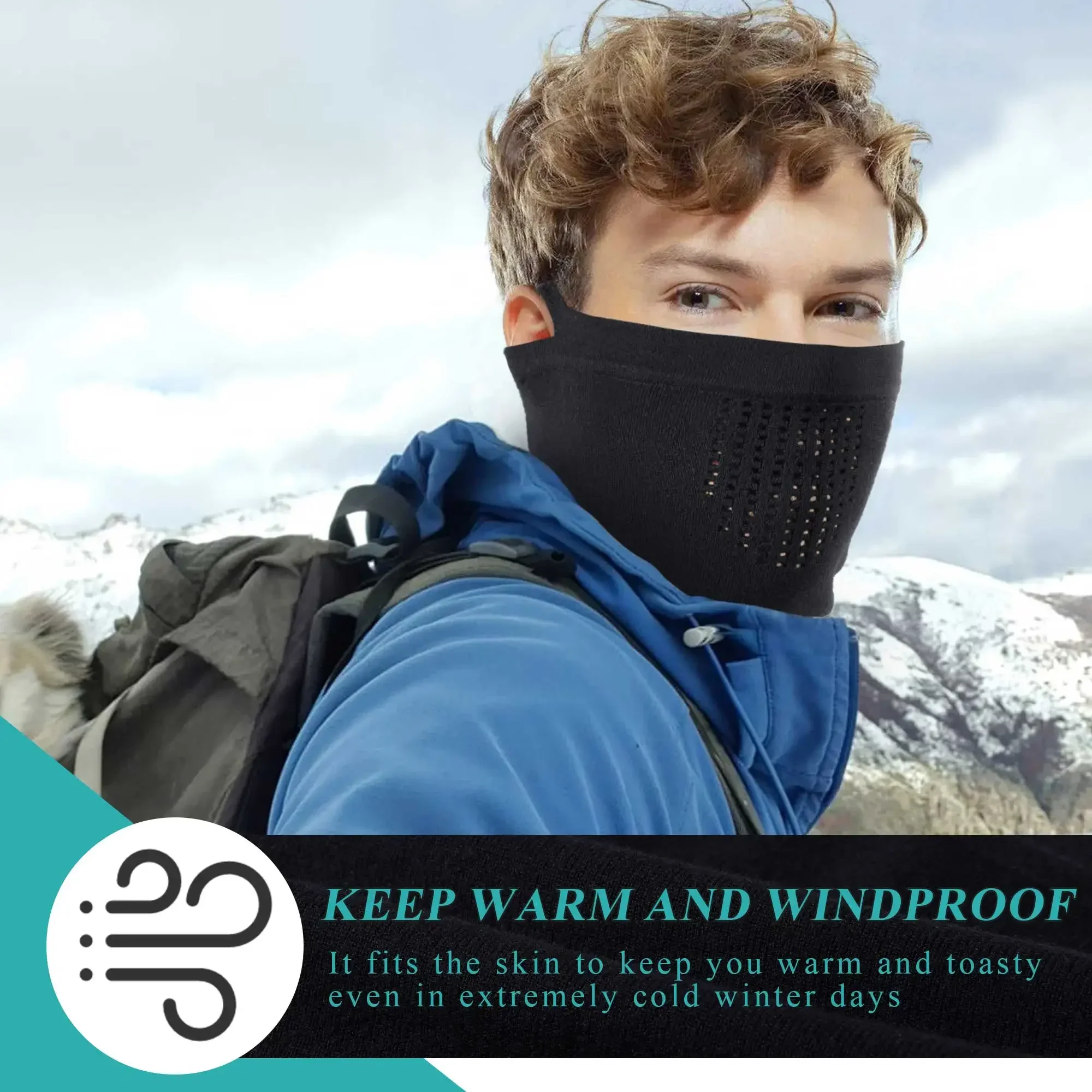 Winter Thermal Bandana Scarf Outdoor Sports Hiking Cycling Skiing Cold Weather Mask Windproof Soft Face Cover Neck Warmer Gaiter