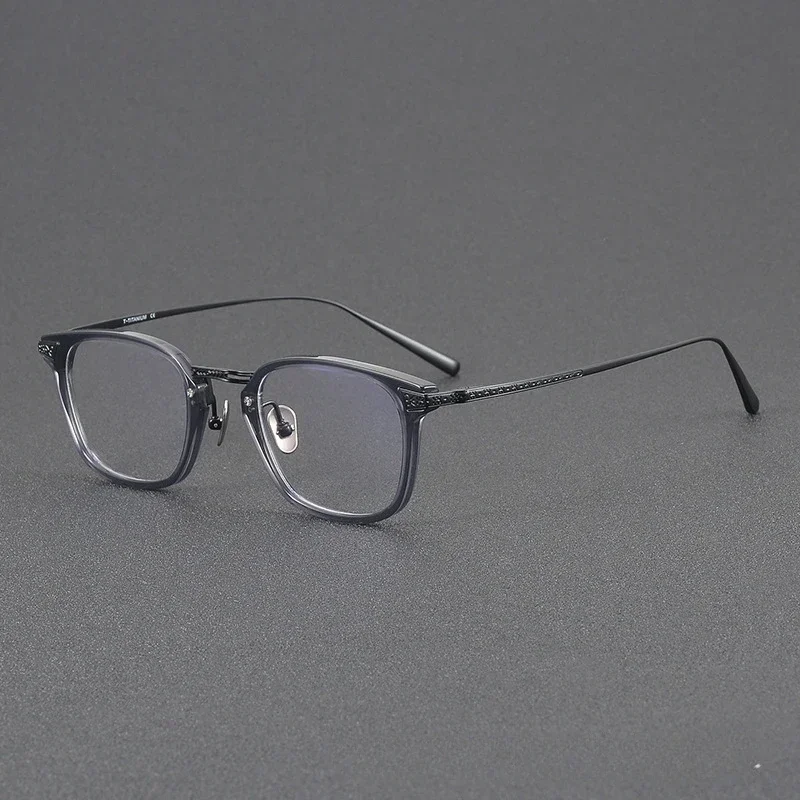 

Handmade Brand Eyeglasses Retro GlassesTianium Female Japanese N023 Myopia Male Square Blue Blocking Prescription Frame Eyewear