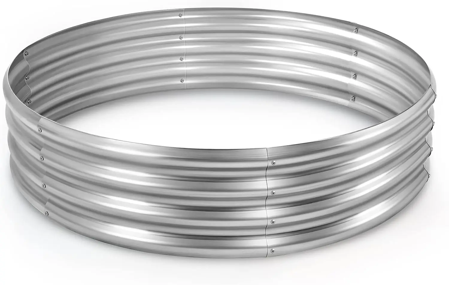 

Оцинкованный комплект для приподнятой грядки, большой металлический контейнер для овощей на открытом воздухе, круглая форма