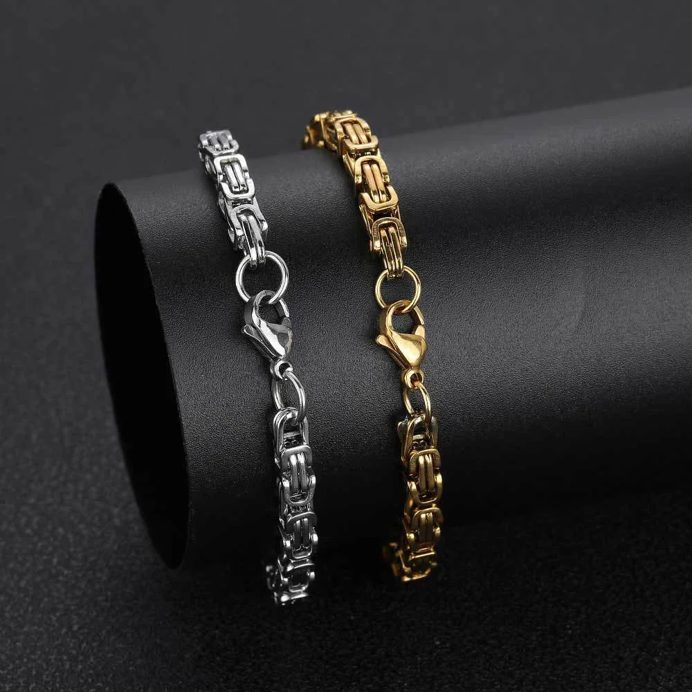 New popular 18k Gold Silver charms 5MM Chain Bracelets for Men Women fashion designer Jewelry Wedding Party Christmas gifts 20cm