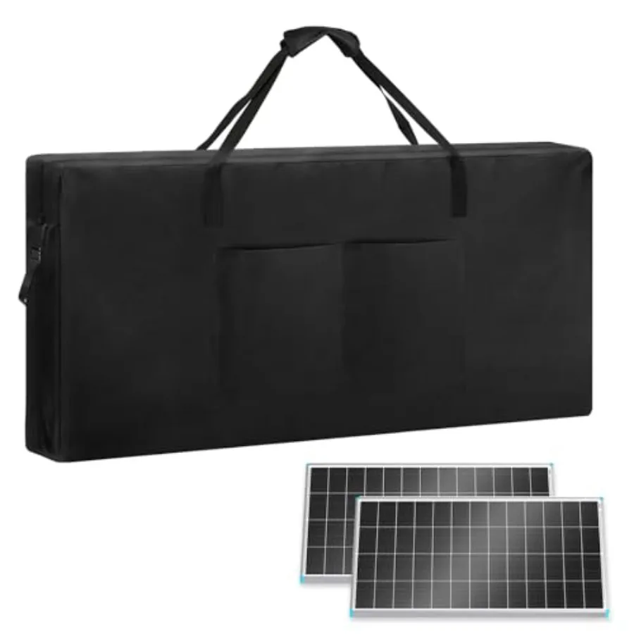 

Waterproof Portable Solar Panel Storage Bag for 100W 200W 400W RV Solar Panels Durable Protective Carrying Case with Reinforced