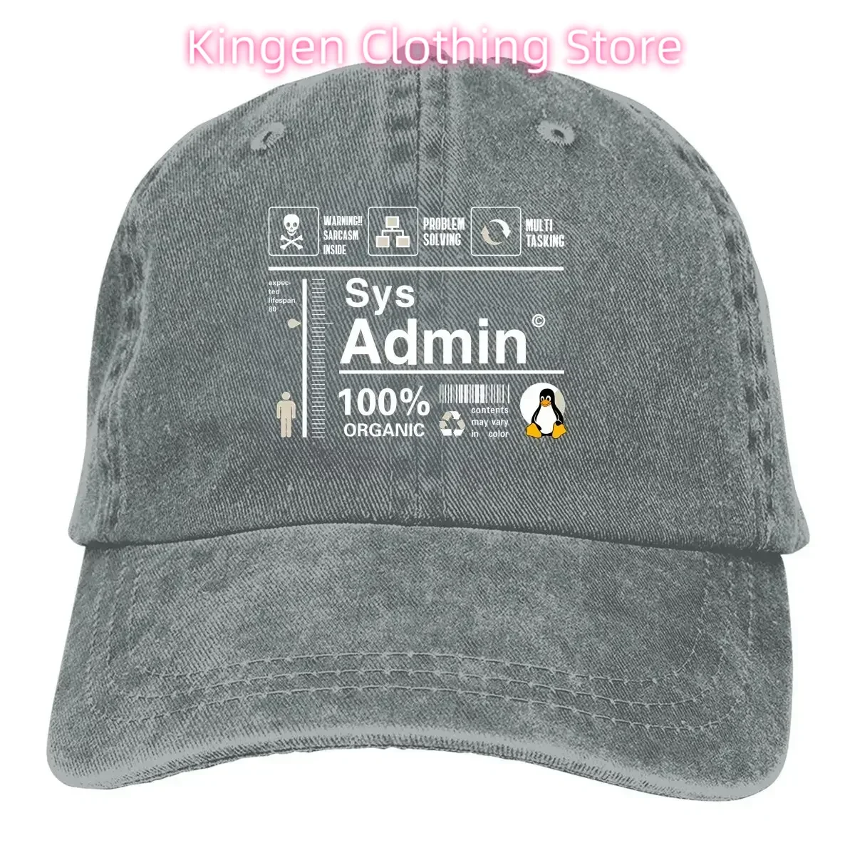 لينكس كيت Infographic Sys Admin البطريق قبعة بيسبول الرجال القبعات النساء قناع حماية Snapback الكمبيوتر وحدة المعالجة المركزية الأساسية قبعات #6
