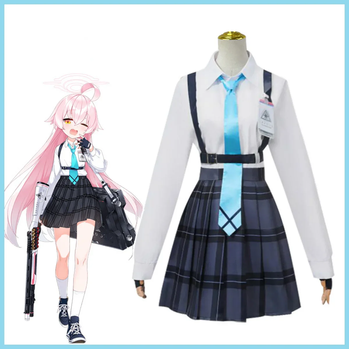 Anime Game Blue Archive Takanashi Hoshino Cosplay Costume parrucca giappone corea del sud JK uniformi scolastiche donna Sexy Kawaii Campus Suit