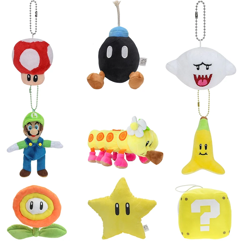 Peluche de Anime de Mario Yoshi, Muñecos de Peluche Kawaii de la Princesa Daisy Peach, Piranha Plant, Hongo, Bowser, Flower Boo