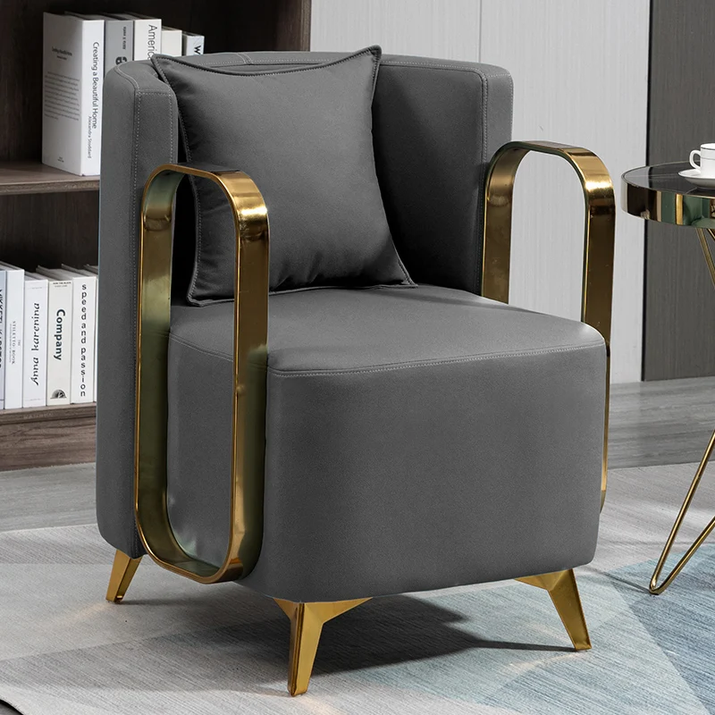 Modern Luxury Chairs Living Room Handle Metal Makeup Floor Chair Bedroom Meditation Single Meubles De Salon Home Furniture