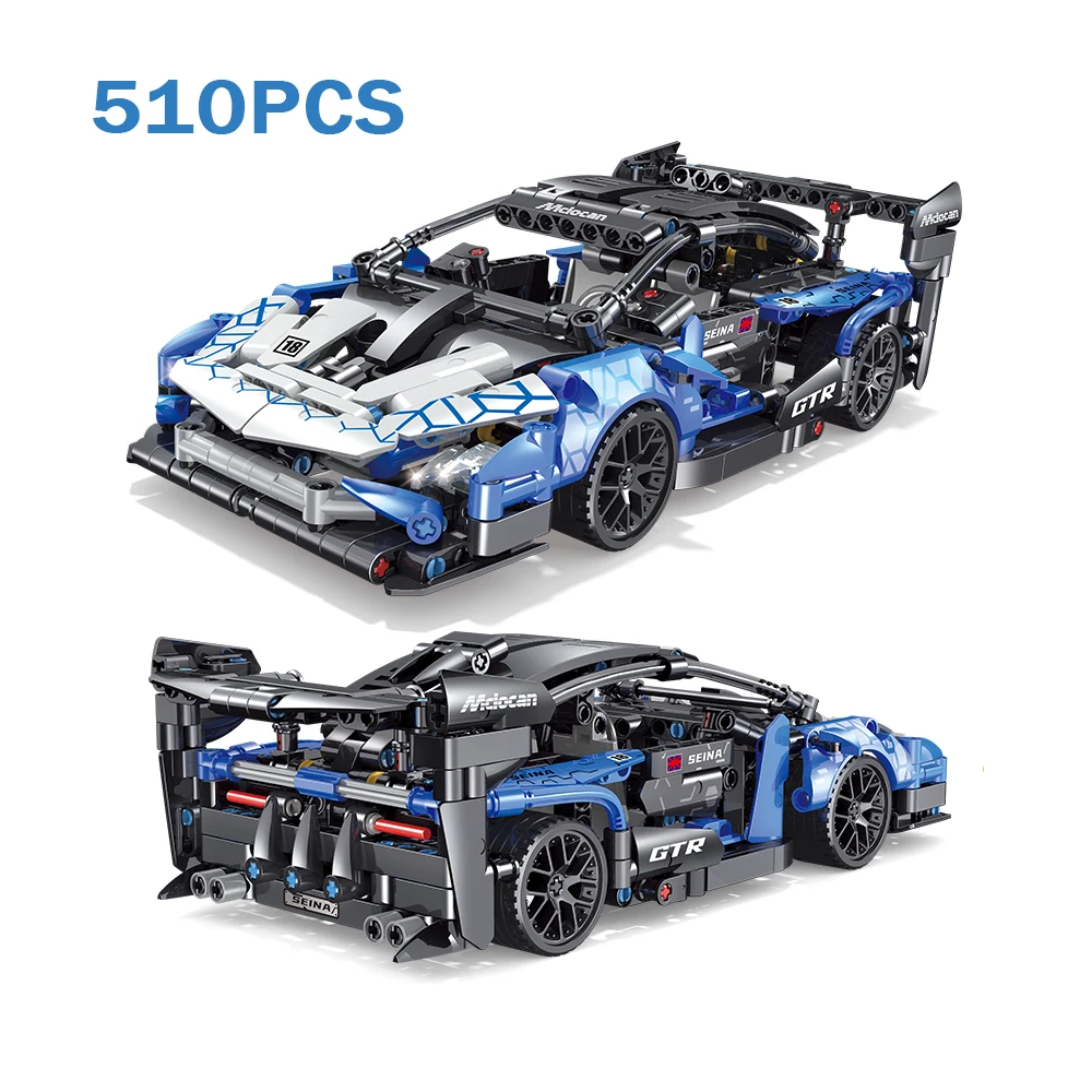 

510PCS Technical Mechanical Supercar Racing MOC Racing Building Block Assembled Toy Car for Kids Boy Birthday Gifts 3+